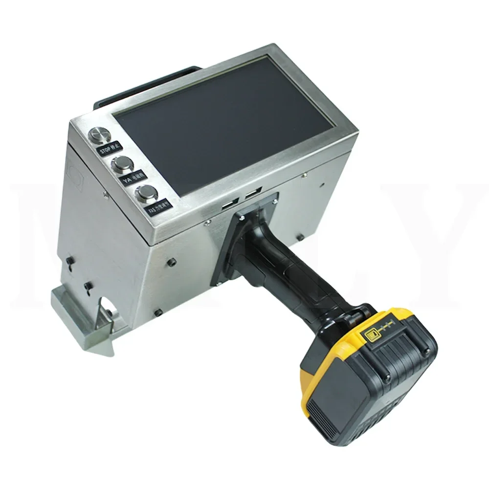 150x40mm Handheld lithium battery touch screen Electric marking machine Dot Peen Marker Vin No. With electromagnet