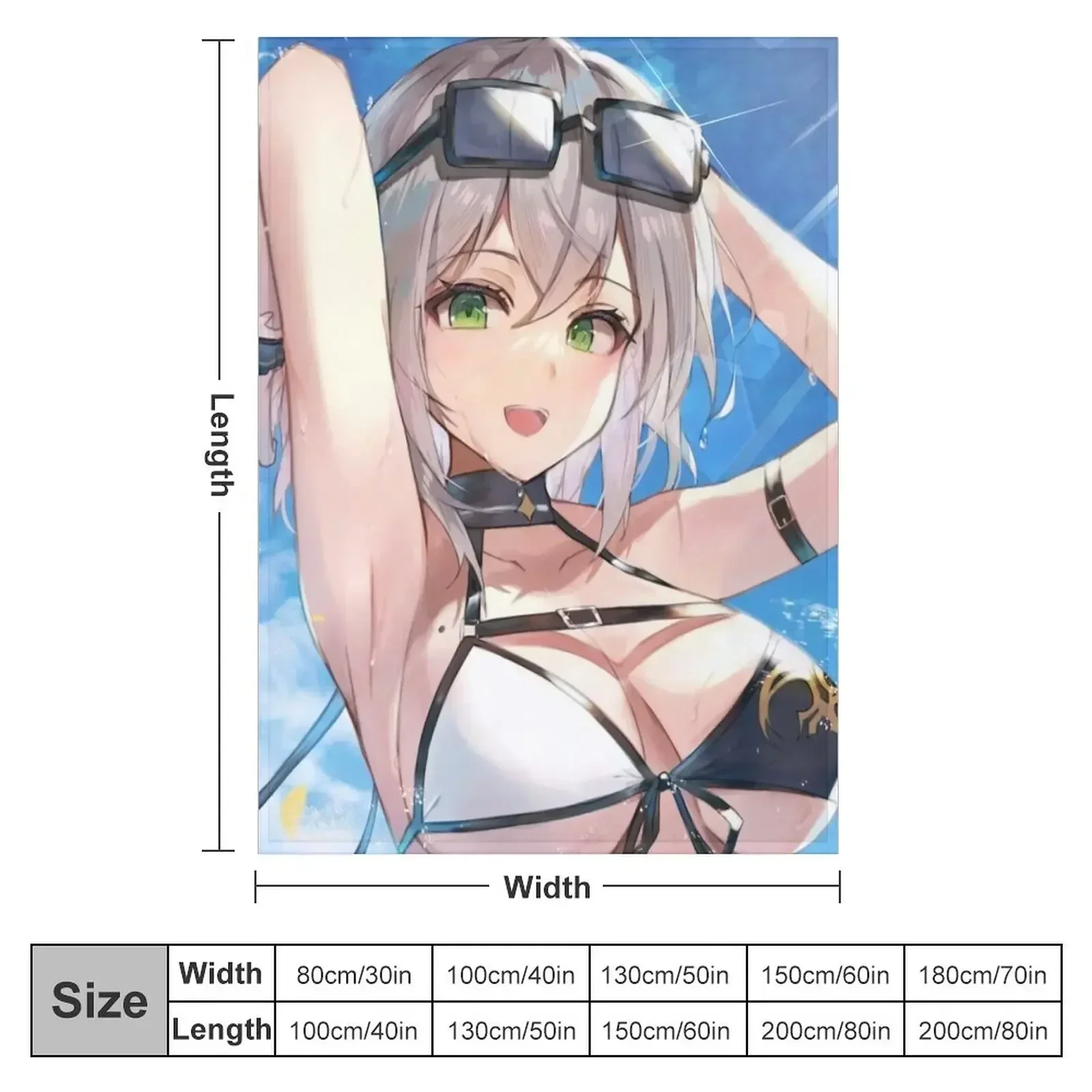 Shirogane Noel with Sunshine Throw Blanket Large Hair Custom Beautifuls Soft Bed Fashionable Blankets