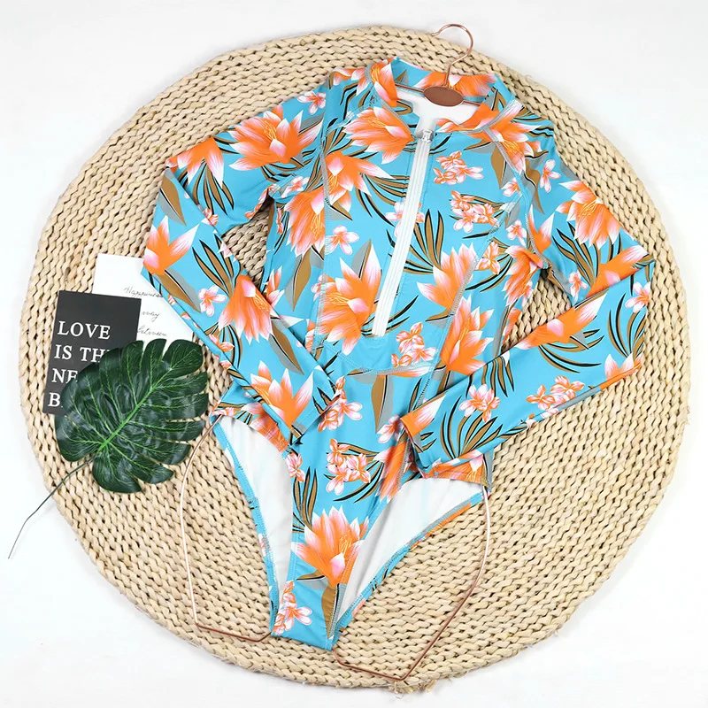 Print One Piece Swimsuit 2025 Swimwear Women Swimsuit Floral Bathing Suit Beachwear Sport Bikini Monokini Female Swimming Suits