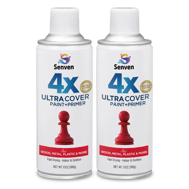 

Senven, 2 упаковки многосторонних красных аэрозольных красок на 26 унций, наборы красок + грунтовка, 5 раз, более сильная адгезия, антикоррозийная формула без запаха