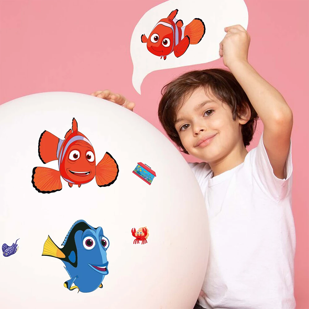 Disney Procurando Nemo Anime Puzzle Adesivos, Fazer um Rosto, Decalques engraçados do jogo dos desenhos animados, Kid Montar Jigsaw, Brinquedos Educativos, 8 folhas, 16 folhas