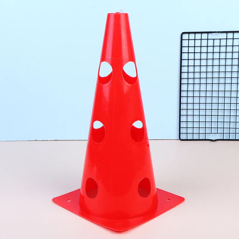 New 5Pcs 32CM Barrier Football Road Flat Training Cone Perforated Sign Obstacles Road Cones Soccer Basketball Training Equipment view 5
