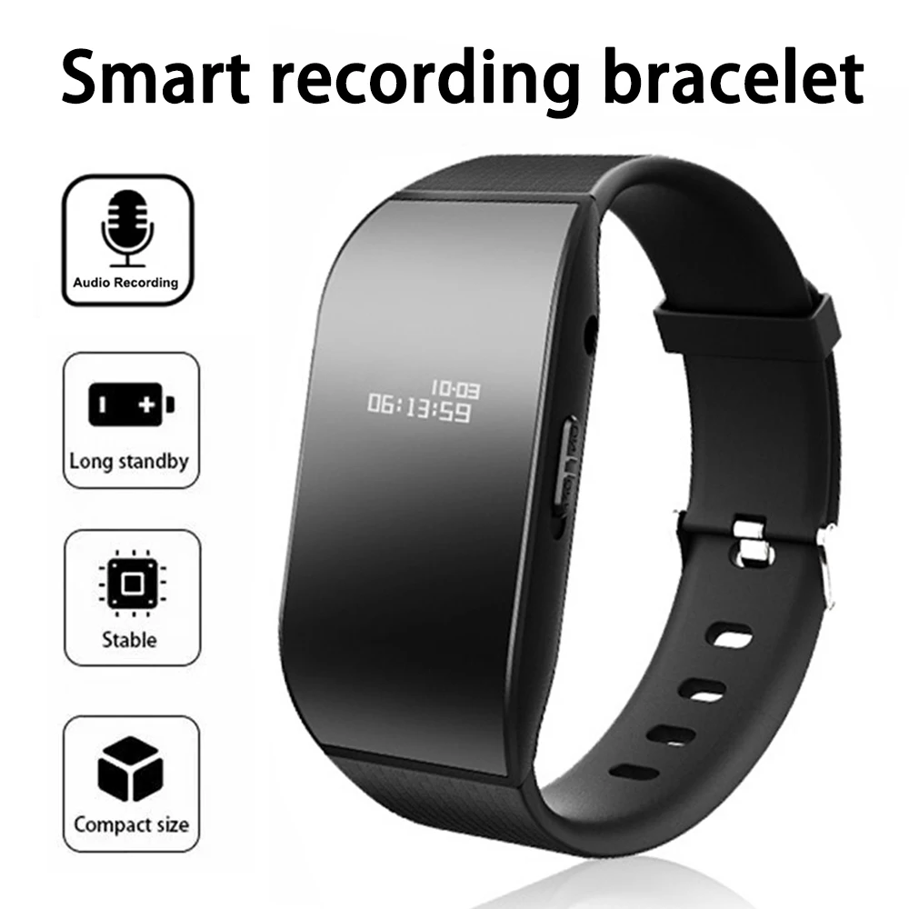 Digital Voice Recorder Watch Smart Voice Control HD Noise Reduce Recording Pen MP3 Player Sport Bracelet Audio Dictaphone16G 32G