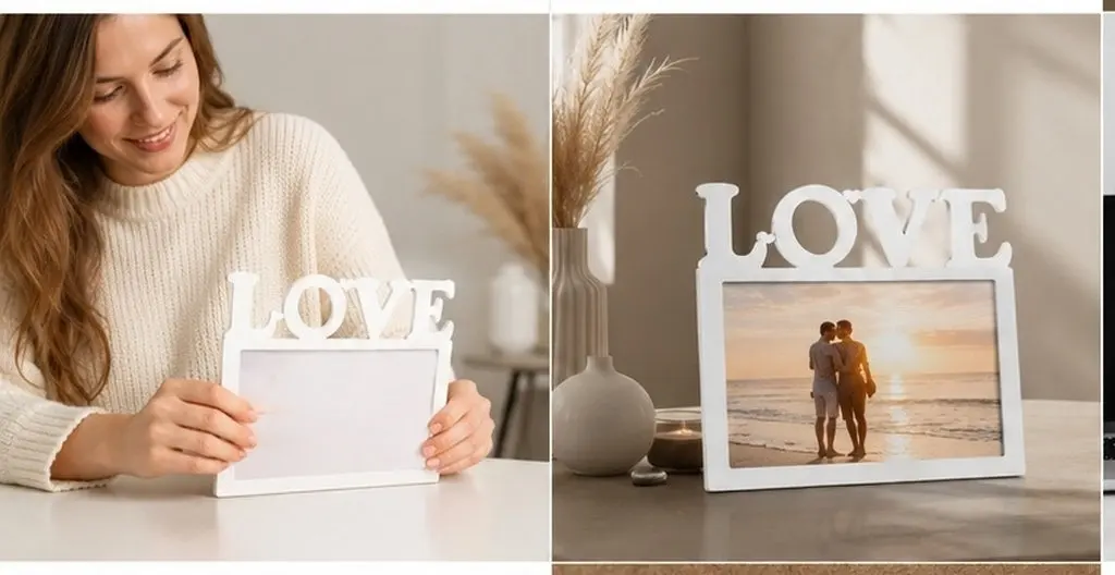 1Pcs Sublimation Blank Photo Frame Wood Picture Frame DIY Gift Supply White Wooden Thermal Transfer Board Unique Blank Wooden