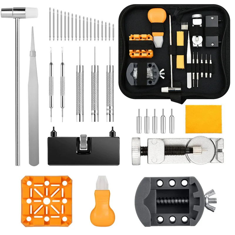 

72 piece watch repair tool set for opening back cover/changing watch strap/ear repair, disassembly and maintenance tools