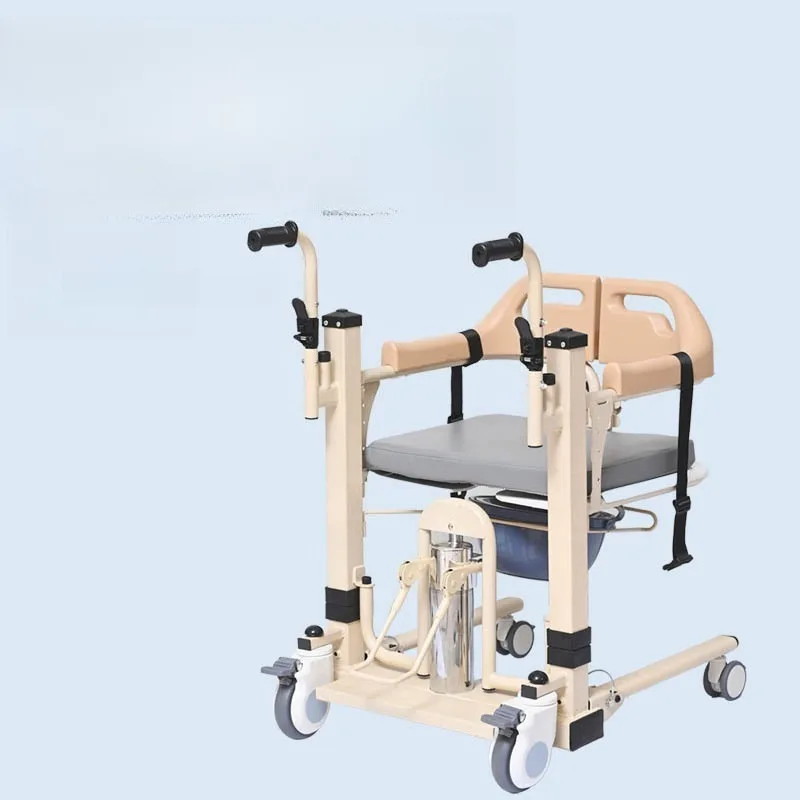 Position machine moving artifact Hydraulic liftable bathing disabled non-slip lifting toilet chair