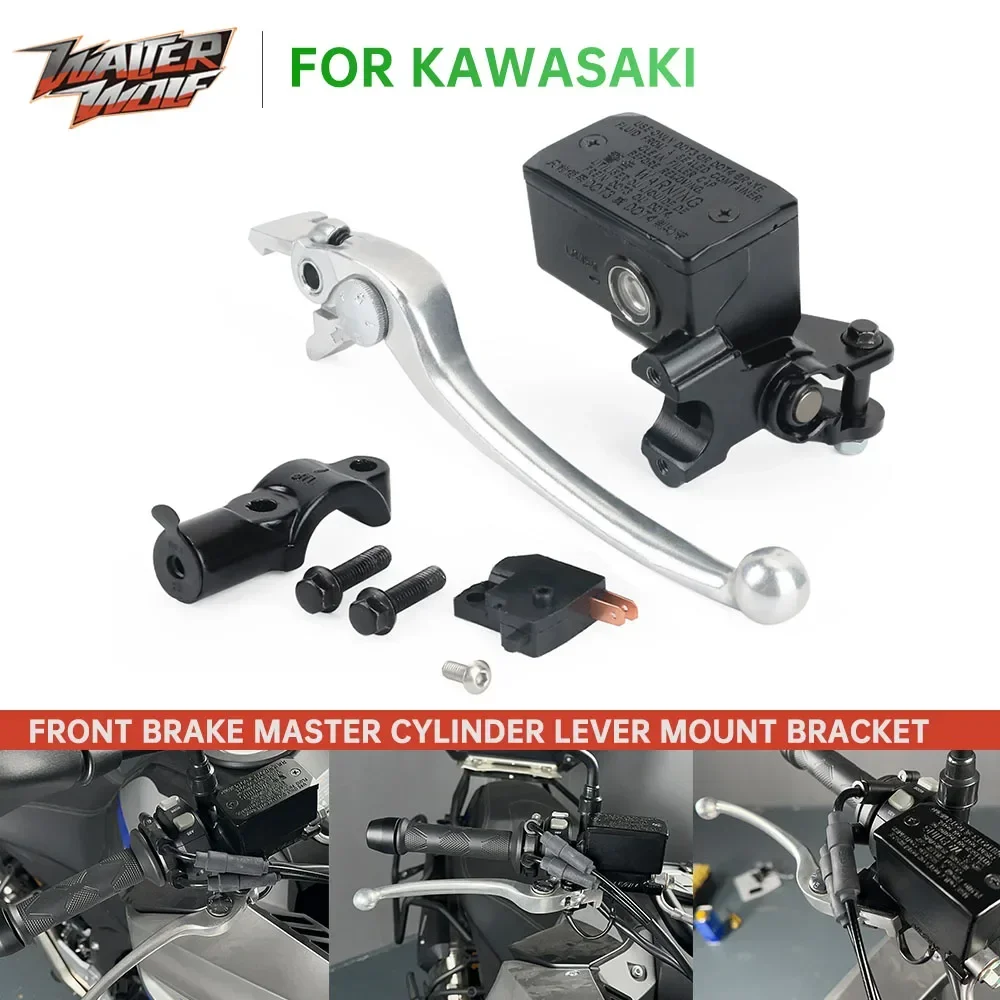 7/8 "22mm dźwignia hamulca kierownicy pompa głównego cylindra dla Kawasaki Z750 Z1000 ER-6F/6N KLE650 KLE1000 Versys ZR400 ZR750 ZR1200