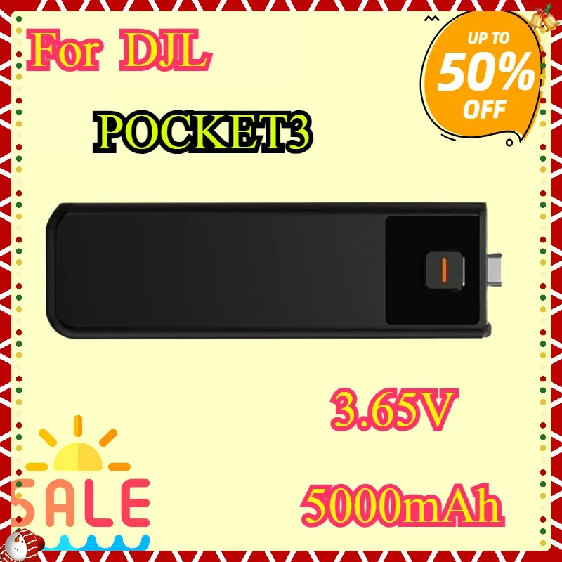 SWZY Built-in 22.5W Fast Charge and Reserved 1/4” Thread,5000mAh Portable Pocket 3 Battery Handle fit for DJI Osmo Pocket 3
