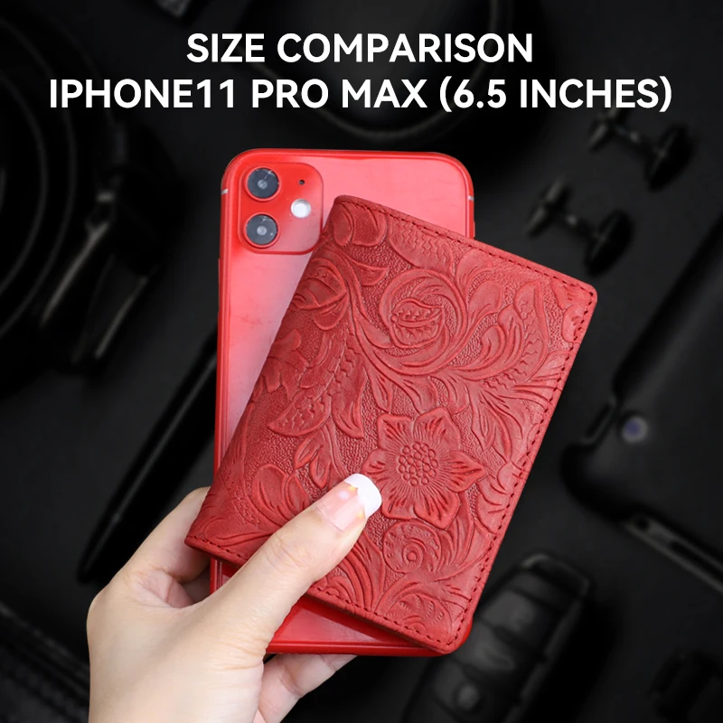 Handmade Genuine Leather Card Pouch Casual Credit Card Holder Bag Driver License Slot Coin Purse Slim Cards Pocket Short Wallet