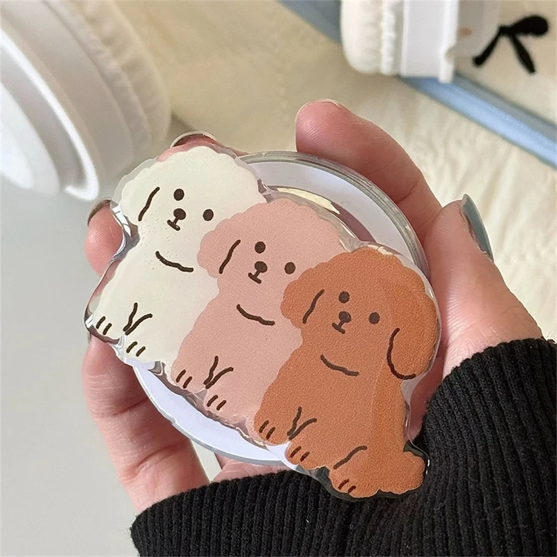 

Korean Cute Cartoon Dog Fold For Magsafe Magnetic Phone Griptok Grip Tok Stand For iPhone 15 14 Wireless Charging Holder Bracket