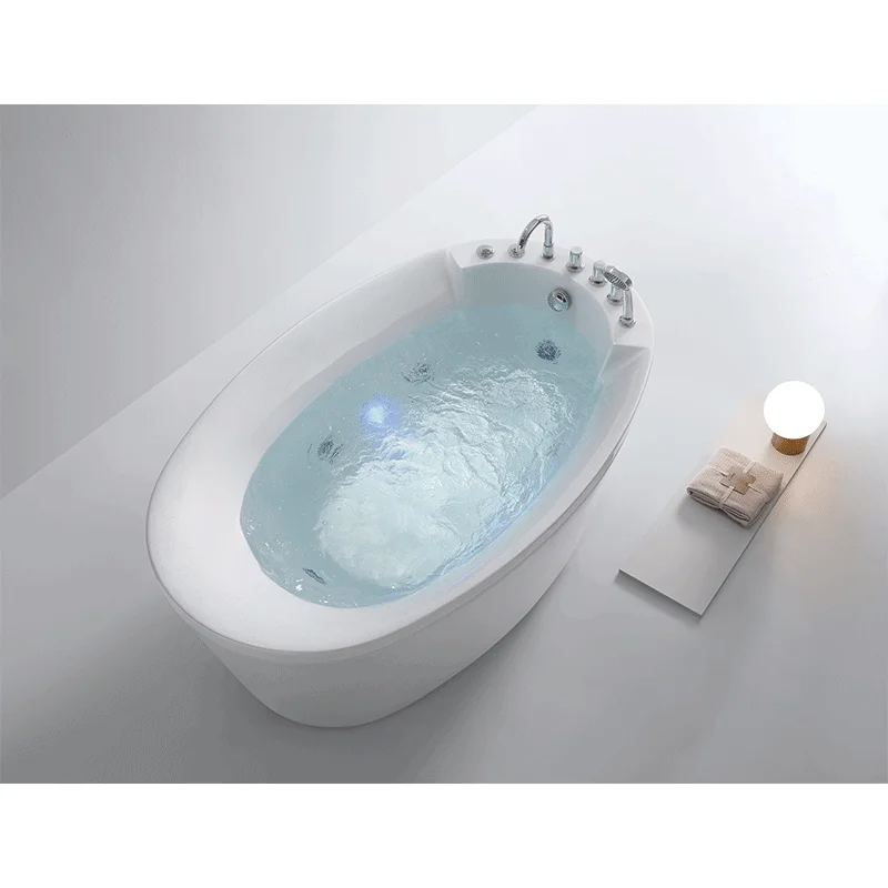 FICO الحمام الاكريليك حوض استحمام قائم بذاته تمرغ تدليك أحواض استحمام ساخنة Jaccuzy وظيفة حمام تبويب تدليك مائي دوامة أحواض الاستحمام