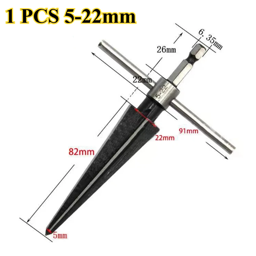 2pcs 3-22mm Bridge Pin Hole Hand Held Reamer Set T Handle Tapered 6 Fluted Chamfer Bit Reaming Woodworker Core Drill Tools