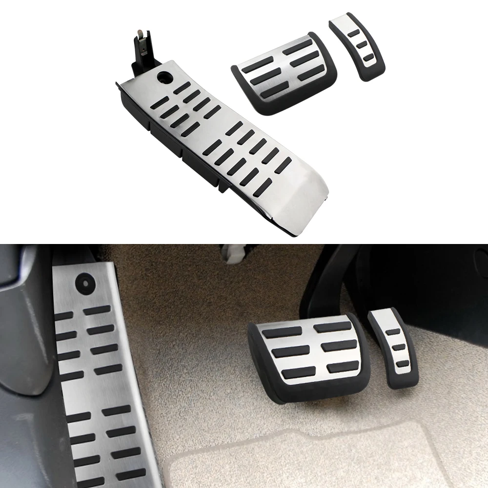 AT Sport Pedal Cover for Audi A6 4F C6 S6 2008-2012 LHD Accelerator Fuel Gas Brake Footrest Pedals Protection Pads Parts Acc.