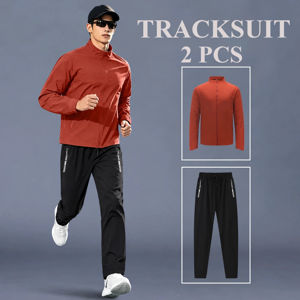 Autumn Men's Tracksuit Set Running Training Gear Breathable Jacket And Pants Fitness Outfit for Comfortable Exercise Clothing