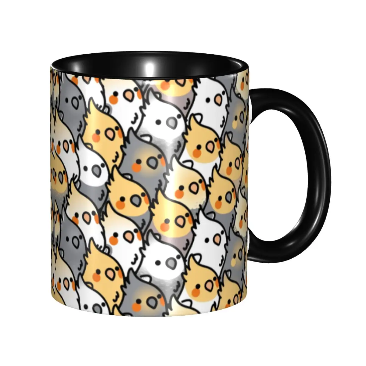

Custom Chubby Cockatiel Party Mug DIY Cute Parrot Birds Ceramic Milk Tea Coffee Cup