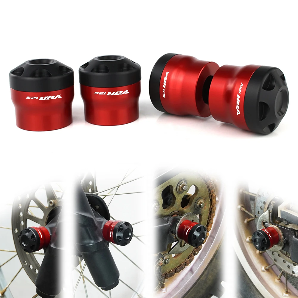 Motorcycle Front or Rear Wheel Axle Fork Crash Sliders For YAMAHA YBR 125 2000-2016 2017 XT250 2008-2020 2021 2022 2023 2024