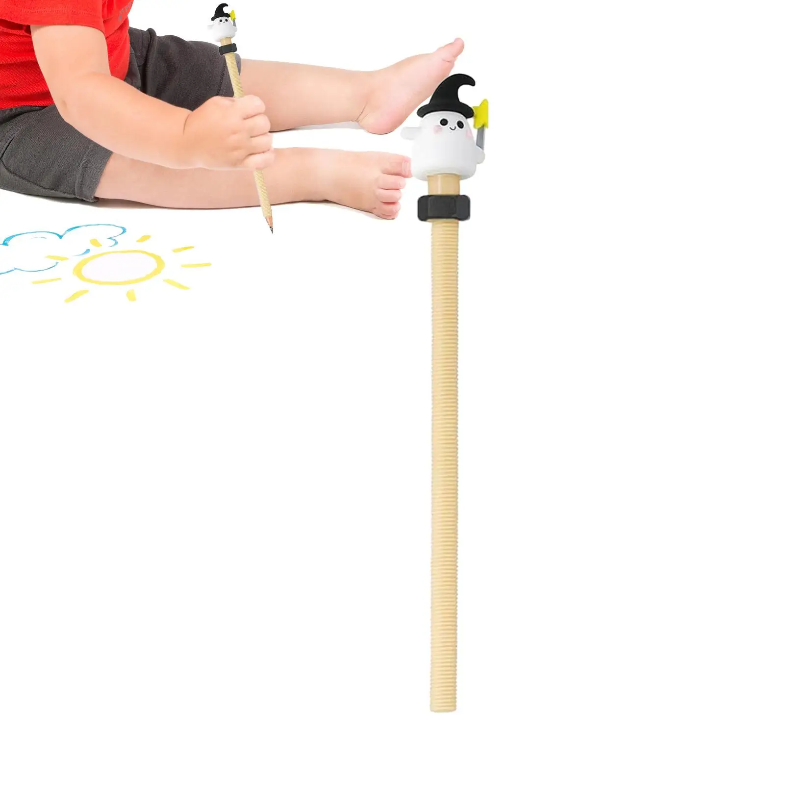 

Карандаши для детей, вращающаяся ручка с резьбой на тему Хэллоуина и гайкой, бесшумный сенсорный инструмент, учебные принадлежности для особых образования