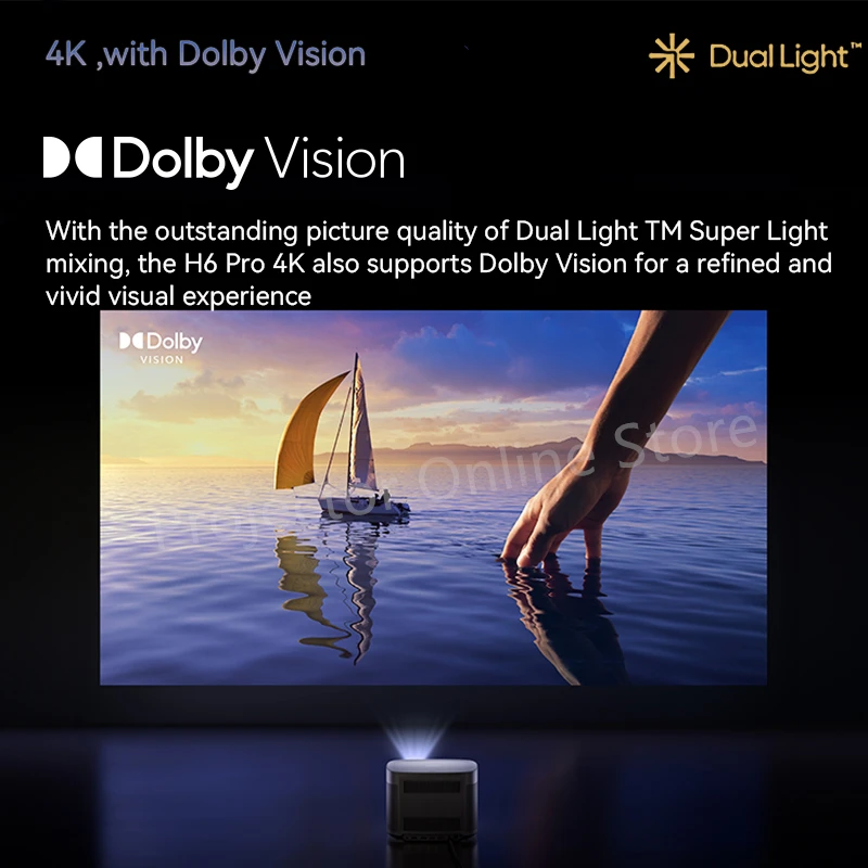 XGIMI-H6 Pro Projetor 4K, LED + Laser, 3840ANSI, H6, H5, Home Theater, Dolby Vision, 3D, TV sem tela, Smart Beamer, 4G + 64G