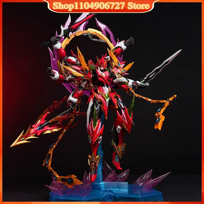Model Kit Nezha - โมเตอร์นิวเคลียร์ เนจา ชุดประกอบหุ่นยนต์เมคคา ฐานโลตัสหกแขน โครงสร้างโลหะผสม ฟิกเกอร์แอคชั่นขยับได้