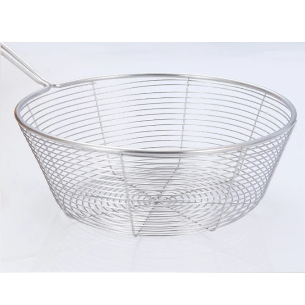 

Stainless Steel Oil Strainer 14Cm Long Handle Frying Mesh Colander For Noodles Vegetables French Fries Cooking Kitchen
