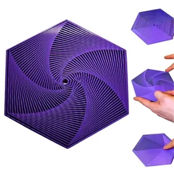 3D Hexagon Printing Anti-Ansiedade e Stress Relief Fidget Brinquedos para Crianças e Adultos, Cubo Sensorial, Tamanho de Bolso