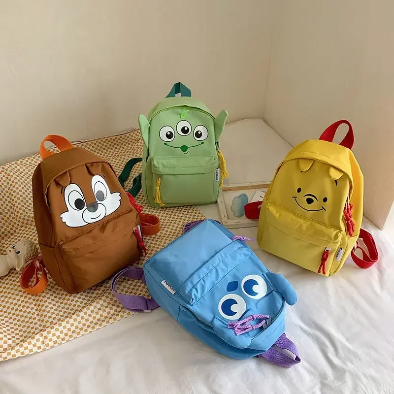 

MINISO Disney Sullivan Blue Fur Monster Cute Cartoon Japanese Versatile Three-Eyed Winnie The Pooh School Bag Backpack Best Gift