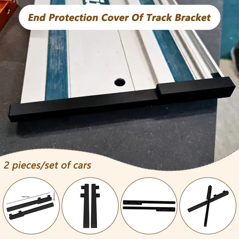 

2 Pcs Rail Bracket End Cap For Guide Rail End Protection Cover Of Track Bracket For Festool Makita DeWalt Milwaukee Bosch