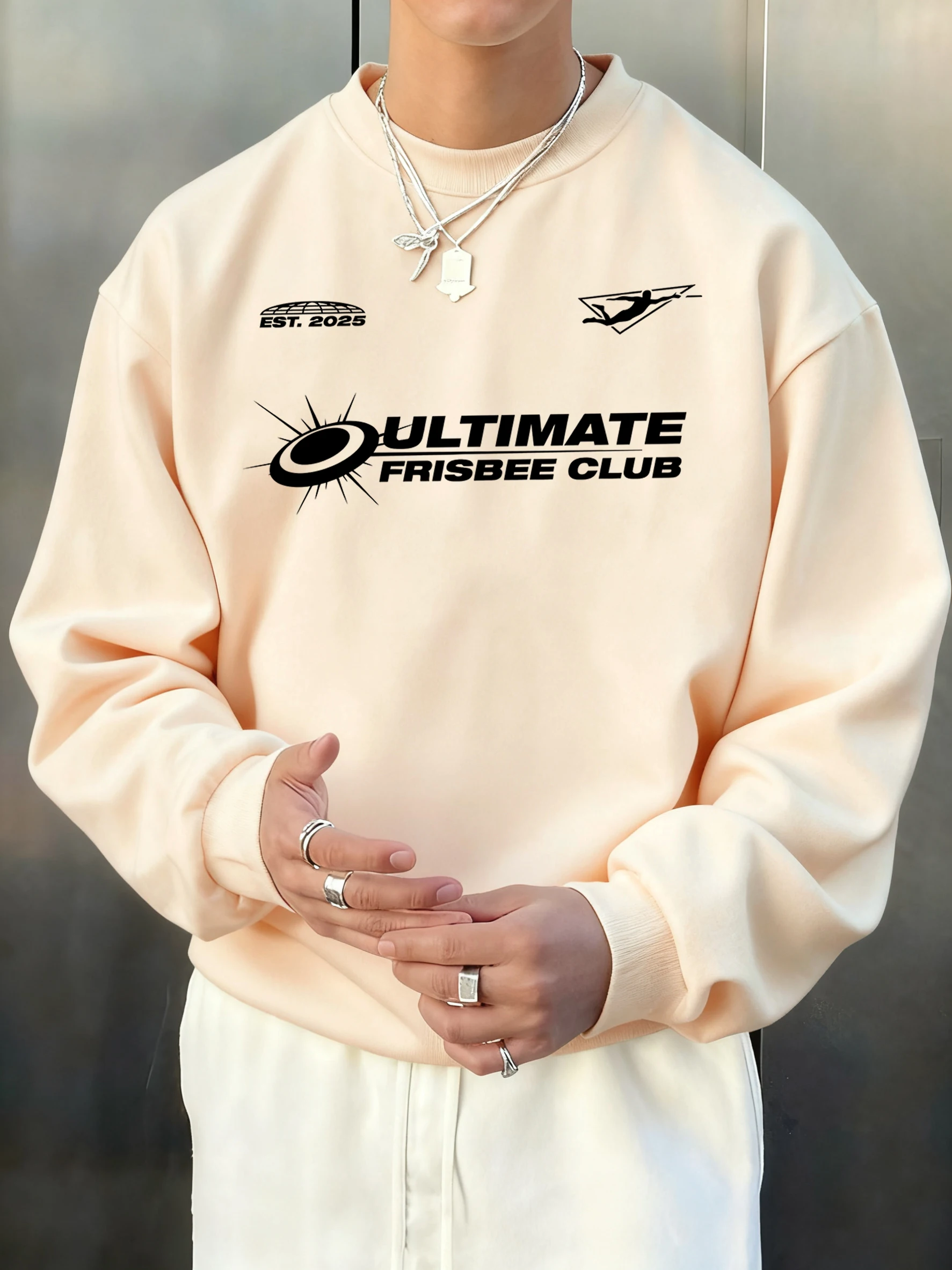 

Мужские толстовки с принтом Ultimate Frisbee Club, теплые цветные пуловеры, повседневная модная спортивная одежда, флисовая осенняя одежда унисекс, свободная одежда
