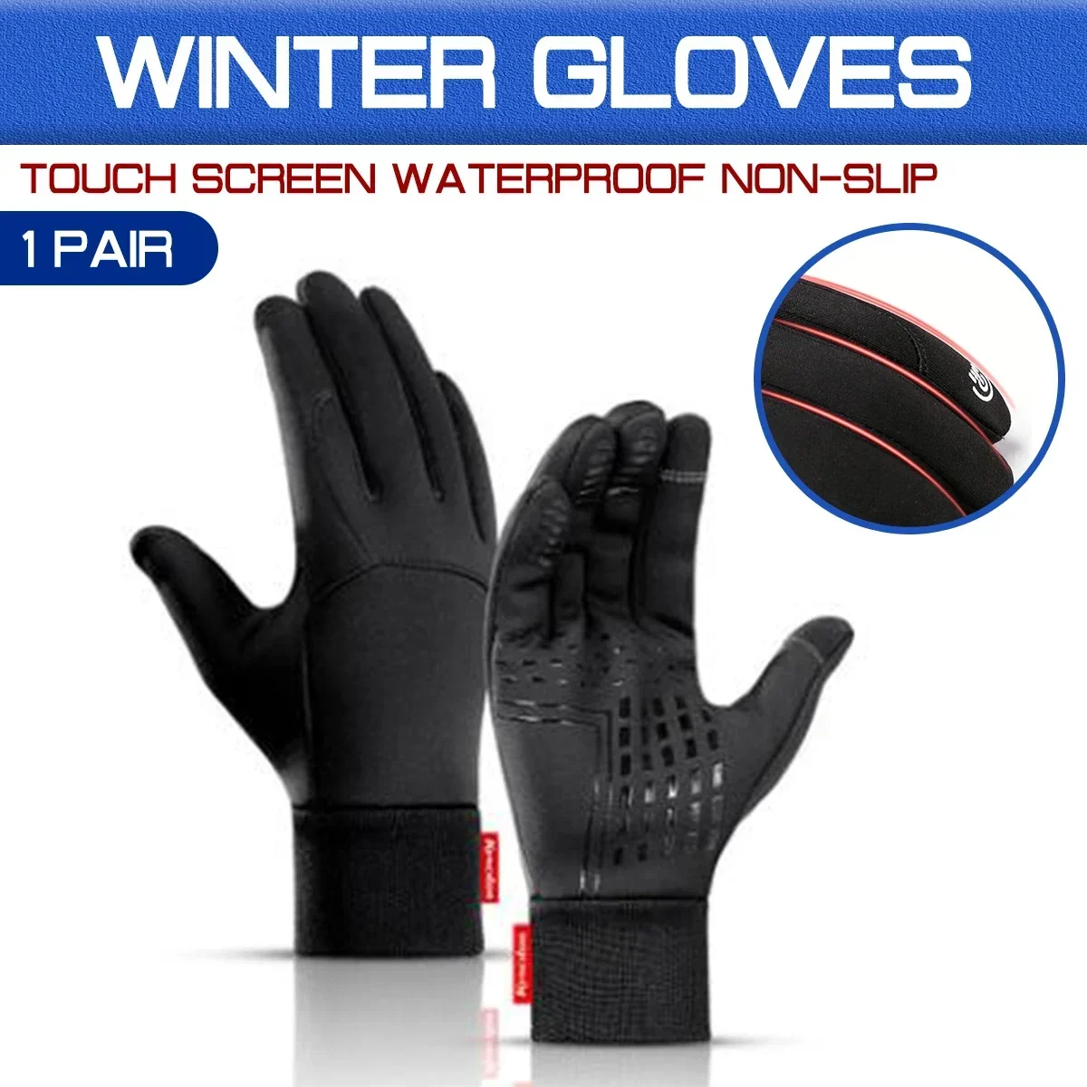 

Водонепроницаемые черные/серые нескользящие перчатки для катания на лыжах, снегу, автомобиля, мотоцикла, унисекс, зимние теплые перчатки для спорта на открытом воздухе, сенсорный экран