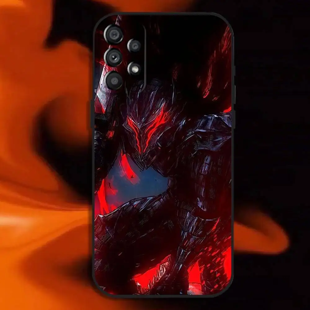 Чехол для телефона Berserk Guts Anime для Samsung Galaxy A20, A21s, A22, A31, A32, A52, A53, A72, 73, A80 Soft Black Cover