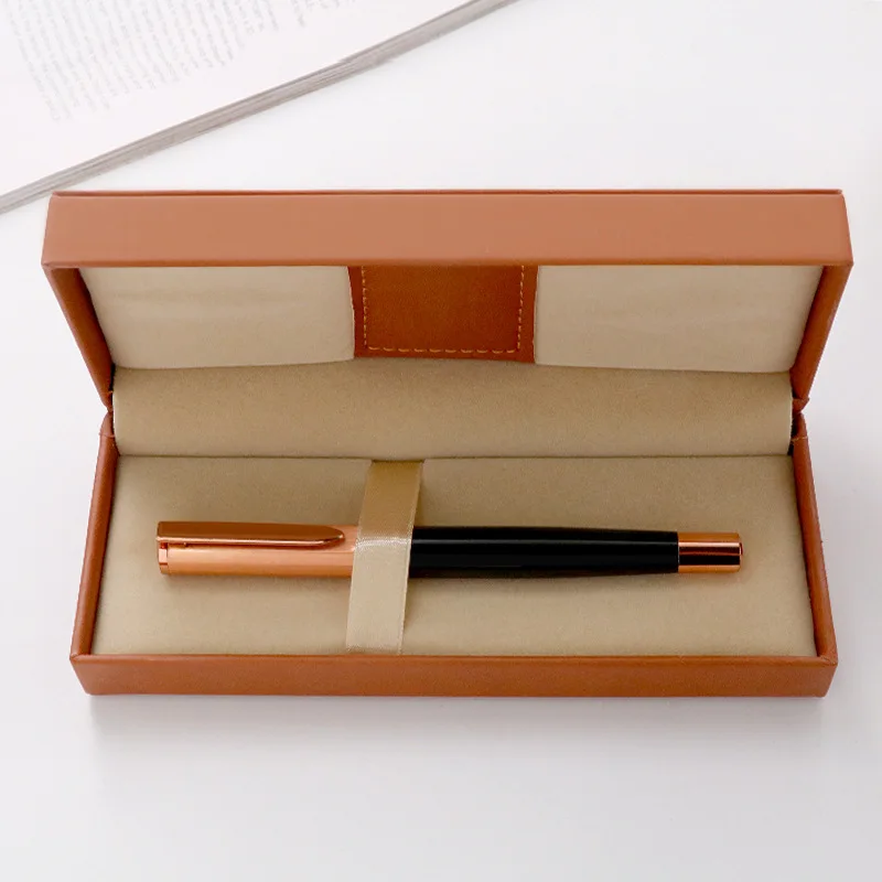 High Quality Fountain Pen Box Exquisite PU Material Pen Case Creative Business Gifts Souvenir Pen Box School Office Supplies New