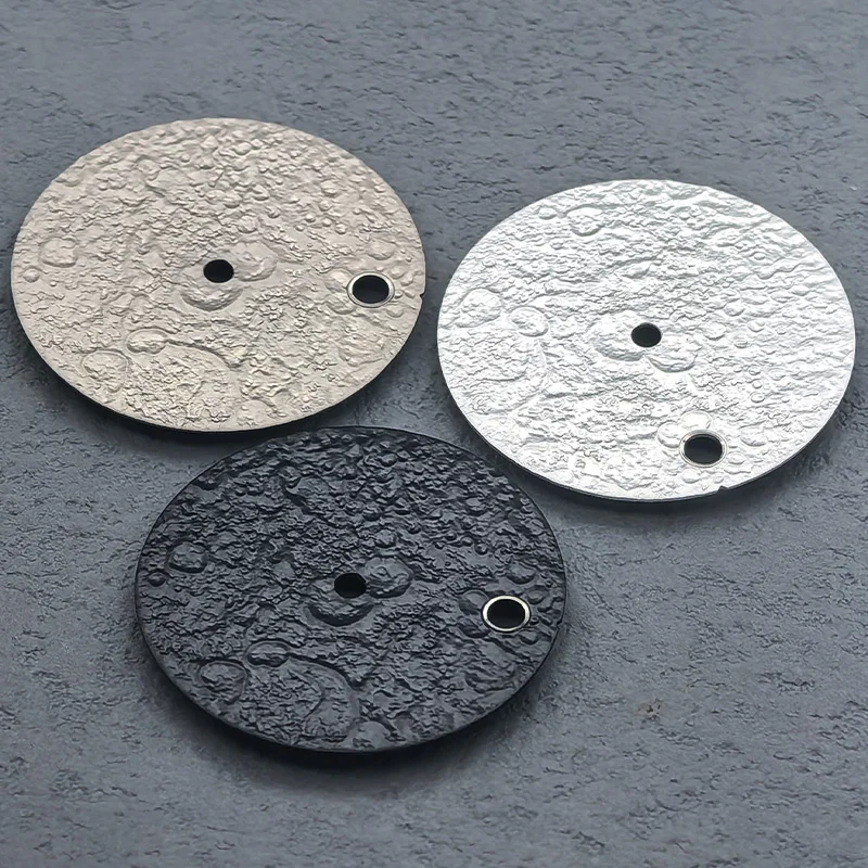 Lunar Surface Style NH35 NH36 Watch 28.5mm Dial Fits NH35 NH36 7S26 Mechanical Movement Replace Men Watch Faces