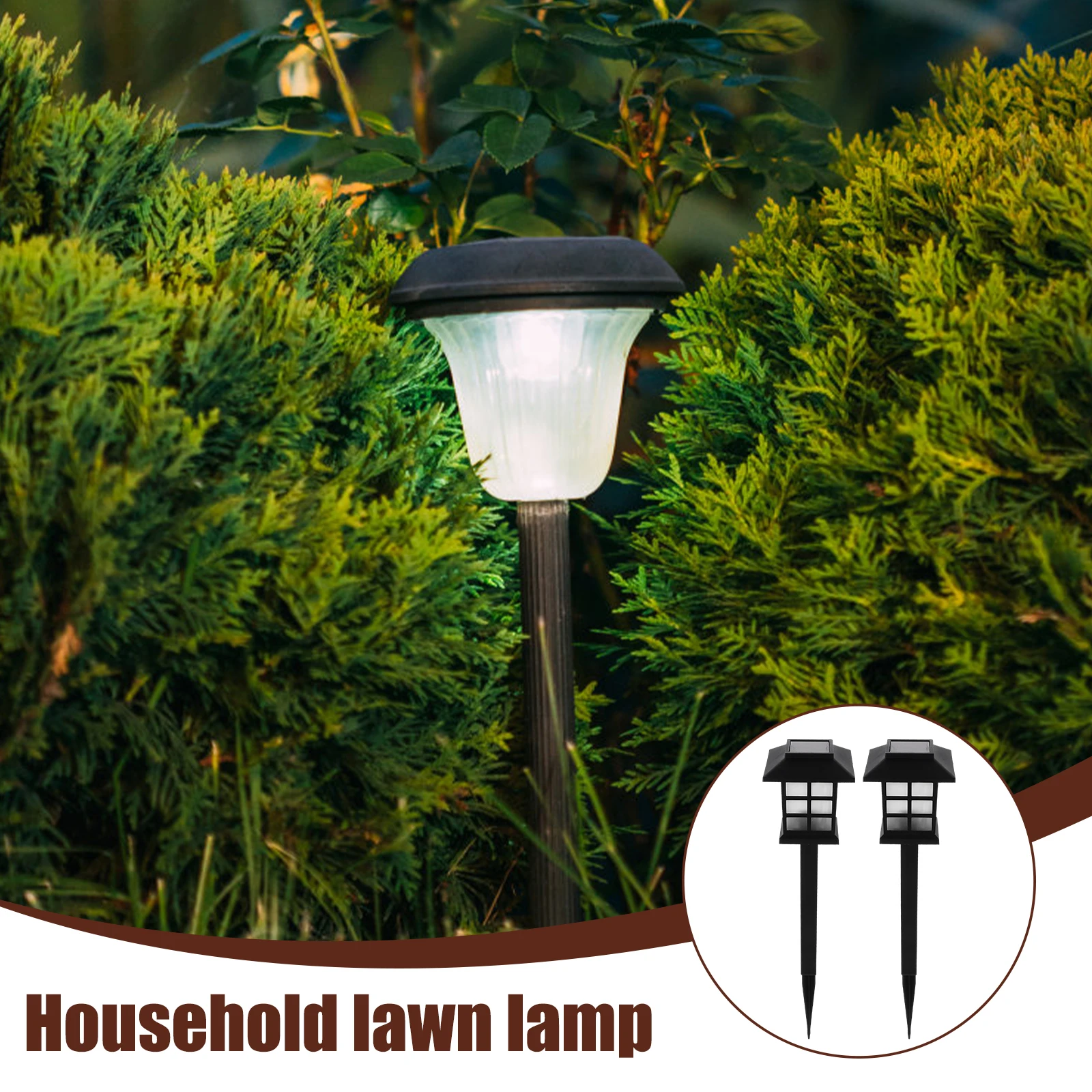 

2Pcs Solar Energy Lawn Lamp LED Floor Light Landscape Decoration Waterproof Automatic Outdoor Garden Lighting