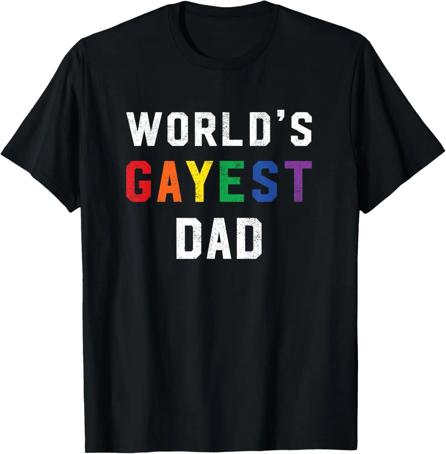 

Милая футболка ЛГБТ с надписью «World Gayest Dad»