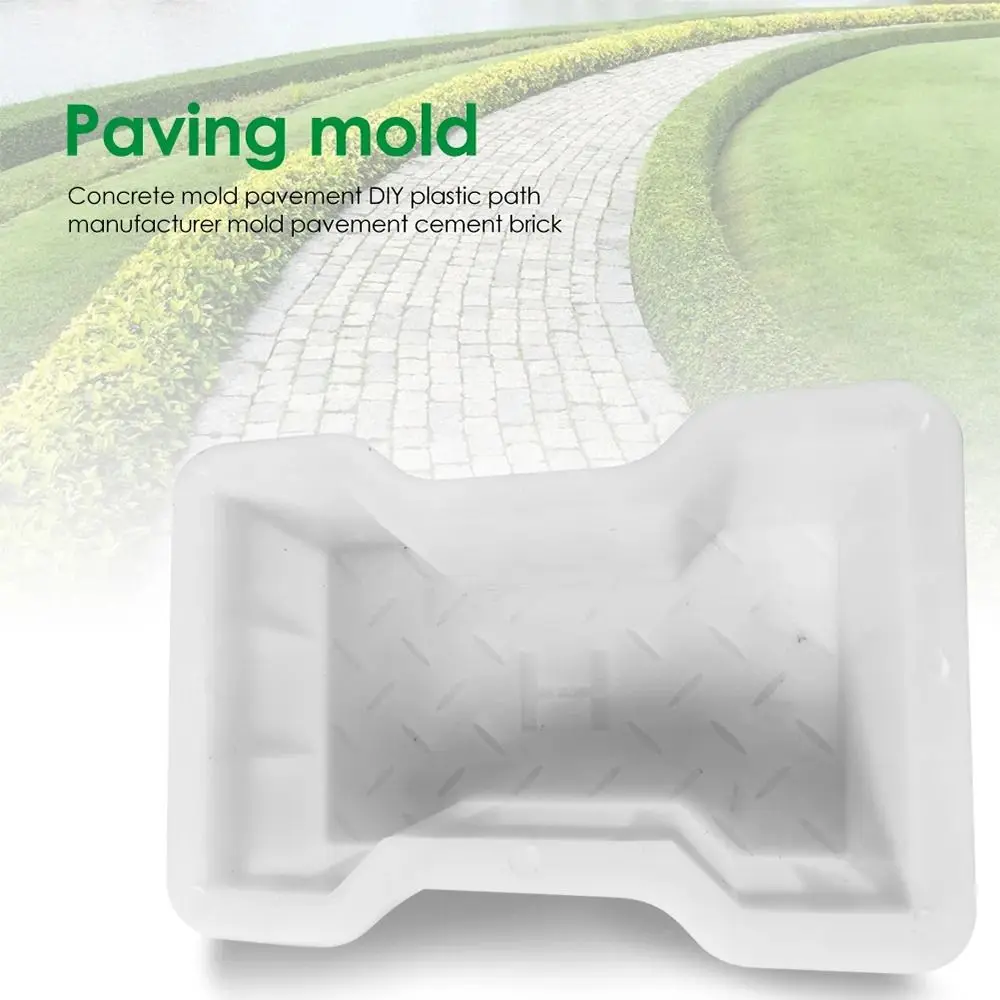 1Pcs 22x13.5cm Paving Brick Mould Plastic Reusable Concrete Path Maker Mold DIY H Shape Walk Maker For Lawn Patio Yard Garden view 3