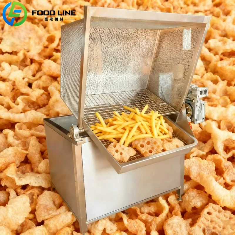 Freidora comercial personalizada de alta temperatura para pollo frito, alitas de pollo, patas de pollo y procesamiento de pollo frito tipo palomitas.