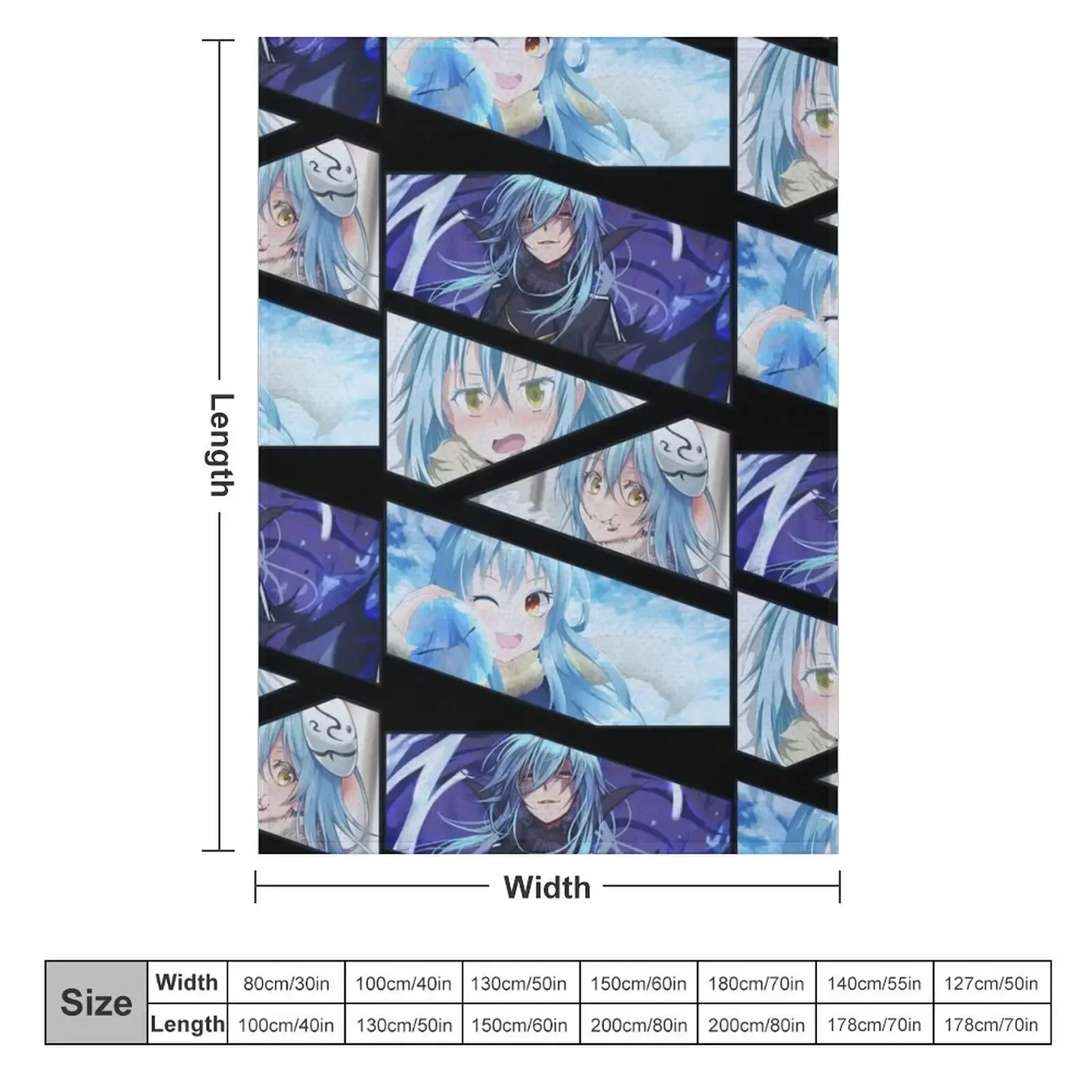 Rimuru Tempest Manga Panel Design Throw Blanket Heavy Bed linens Giant Sofa heavy to sleep Blankets