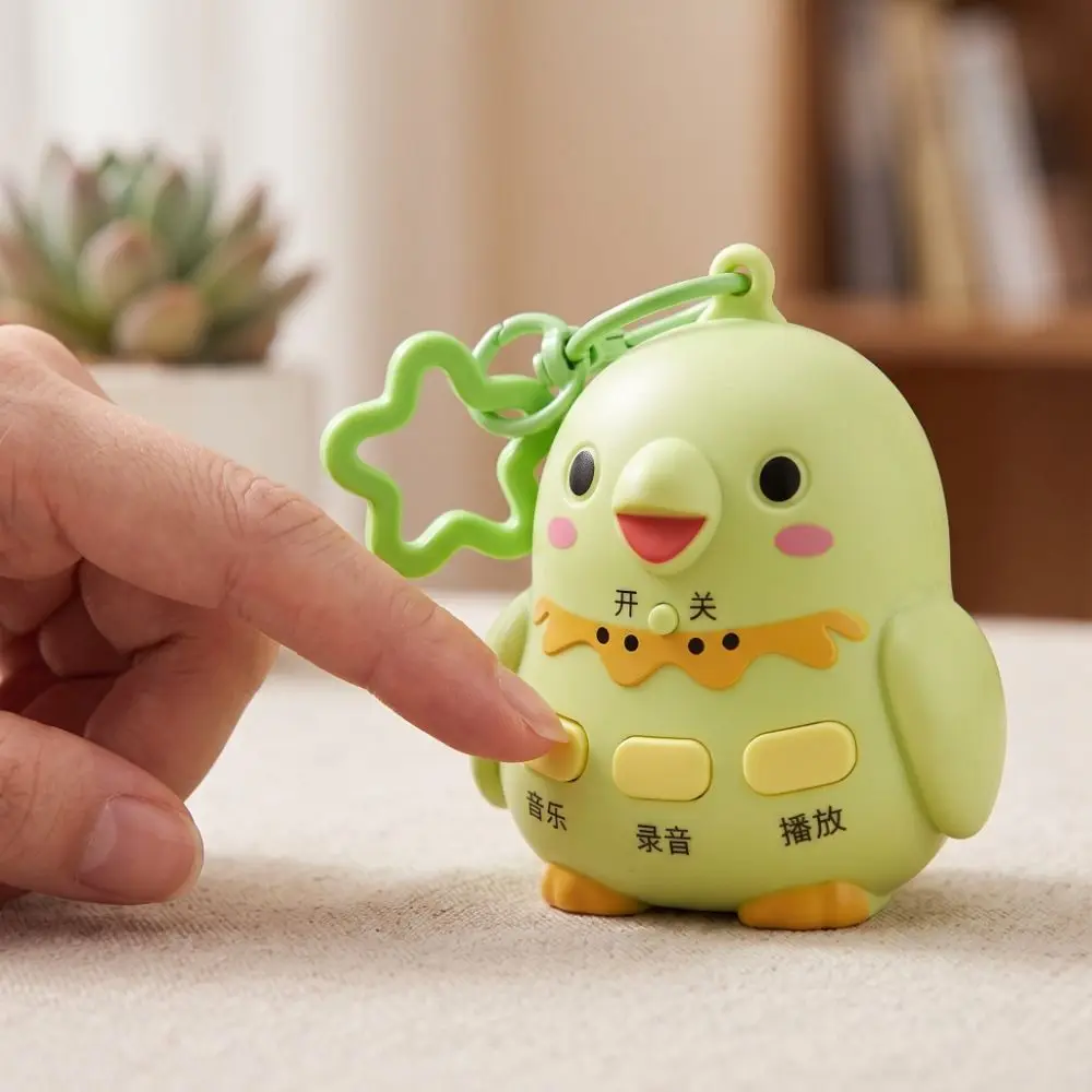 Bird Shape Bird Learning Machine Recording Interactive Bird Repeater USB Charging Playback Bird Training Backpack Decoration