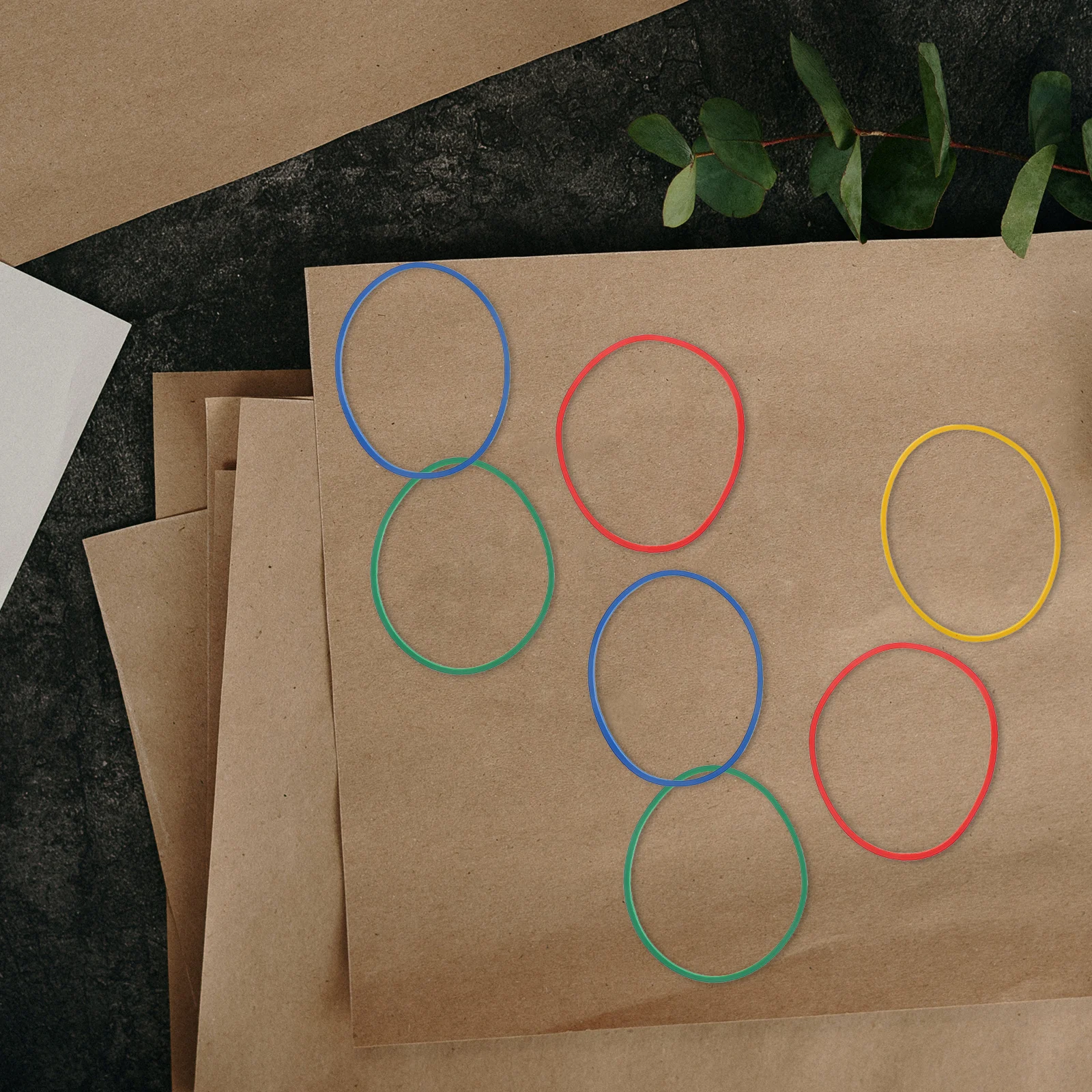 1Set Thickened High Elasticity Rubber Bands for Office Home Craft Kitchen Binding Colorful Elastic Rings