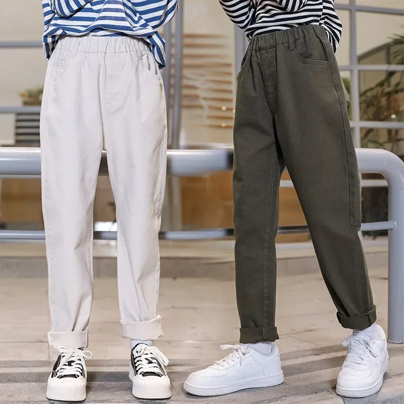 Teen Trousers Girls Casual Pants 2026 New Spring Autumn Children All-match Sports Pants Harlan Pants Children's Clothing 10 12 Y