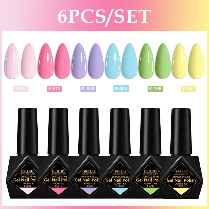 

Набор из 6 гель-лаков для ногтей 10 мл, цвета макарон, нюдовые, розовые, синие, без HEMA и TPO, стойкие, смываемые, УФ-гель-лаки, для самостоятельного маникюра
