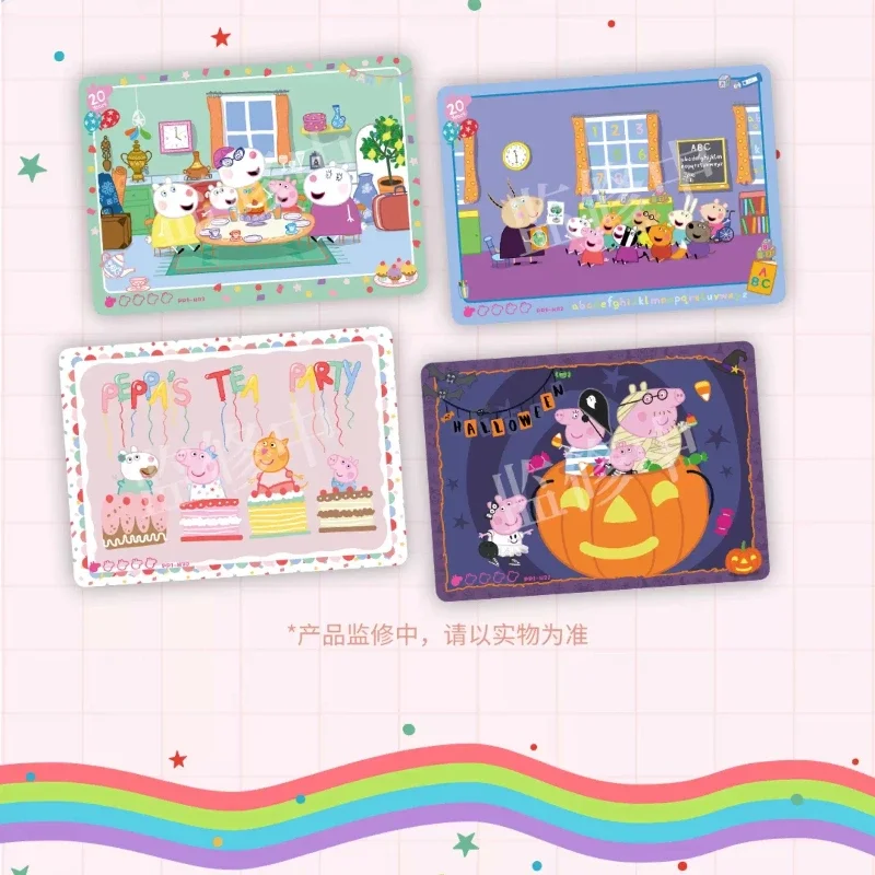 Shining Soul Peppa Pig  Travel Around The World Series Game Collection Card  Anime Surrounding Collection Toy Card Festival Gift