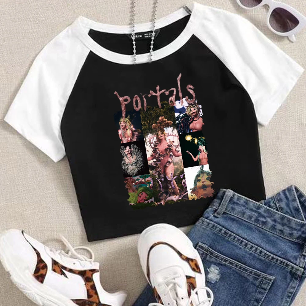 Melanie Martinez The Trilogy Tour Crop Shirt Portals Tracklist Music O-Neck Short Sleeve Tshirts