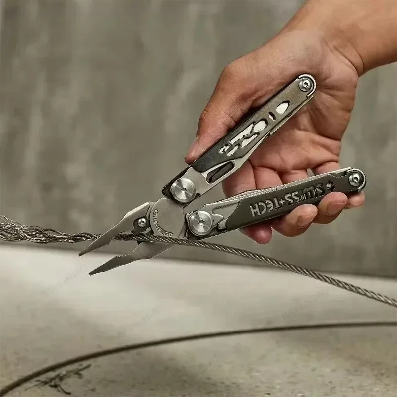 SWISS TECH 37 In 1 Multitool Pliers Folding Multi Tool Pocket Knife EDC Outdoor Camping Survival Tools With Replaceable Blades