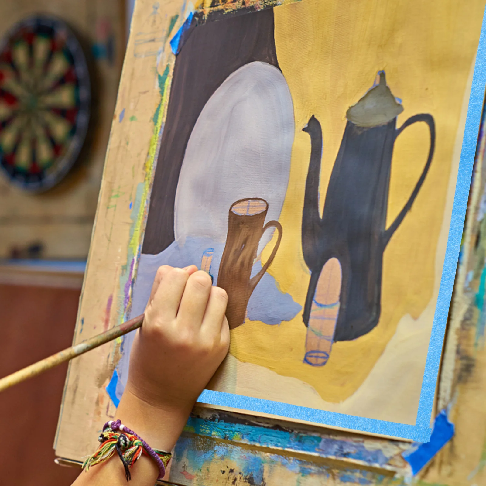 

Masking Tape for Painting DIY Crafts Blue Paper Tape Easy Peel No Residue Adhesion DIY Crafts Tape,