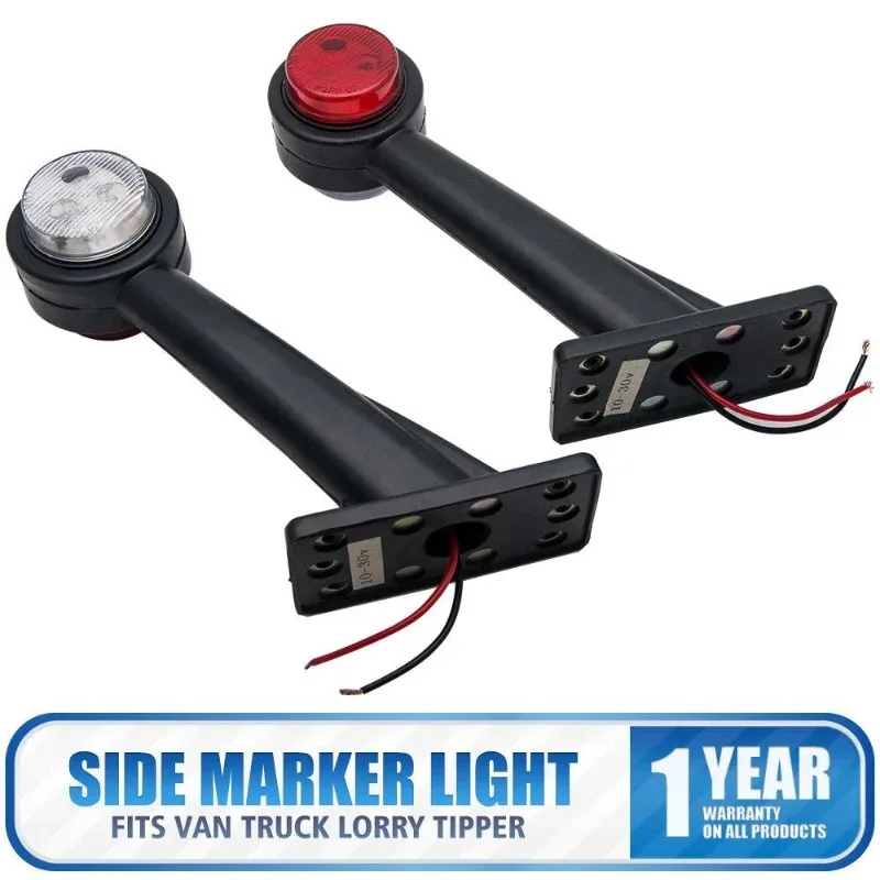 

New 2X X6 Series for Lorry Van Caravans Truck Trailer LED Side Marker Light White Red Outline Clearance Indicator Lamp