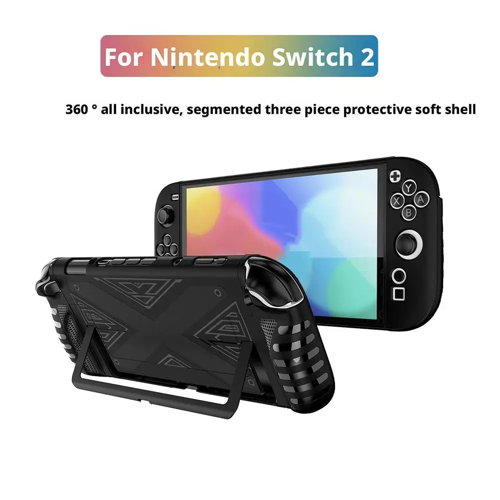 닌텐도 스위치 2 2025 케이스 커버 TPU 분리형 보호 케이스 NS 스위치 2 액세서리 스탠드 포함 편안한 그립 L8C5