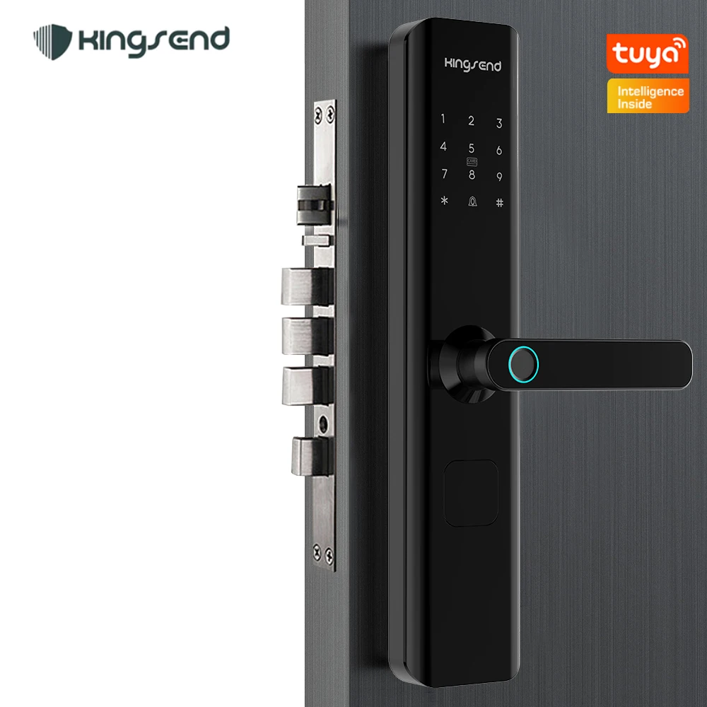 

High Security Anti Theft smart door lock tuya wifi biometric Intelligent ttlock 60*68 electronic fingerprint smart locks