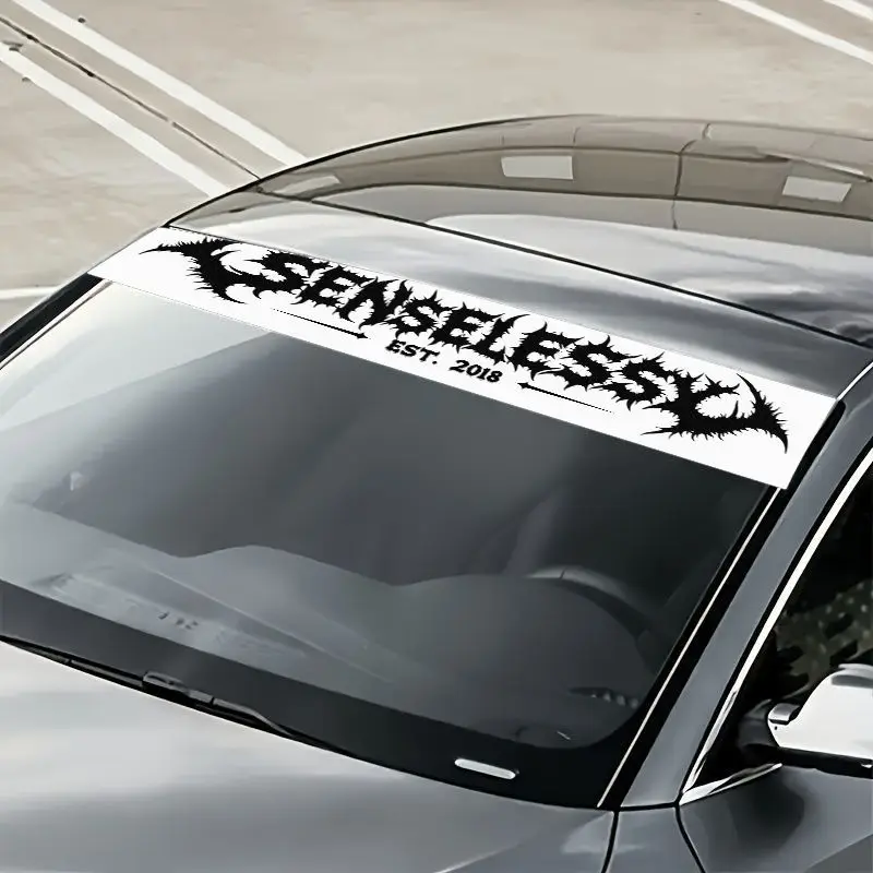 

A strikingly sharp text-on-video, read "SENSELESSY EST. 2018" for car windshields, designed to withstand