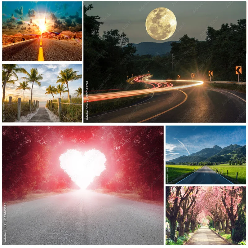 خلفية تصوير مشهد طبيعي ، منظر طبيعي على الطريق السريع ، صور للسفر ، قطرات تصوير الاستوديو ، أزهار خلفية